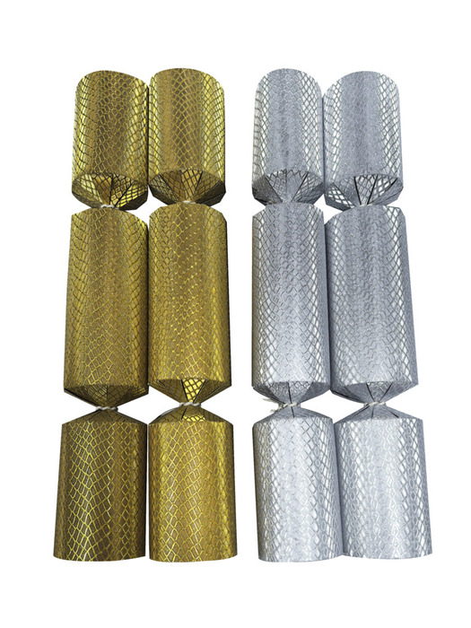 Knallerter guld/sølv 30 cm 2-pk.